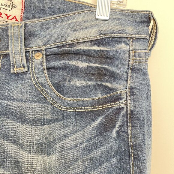 Dang Chicks Glorya Jeans Women’s 29x32 Boot Cut Stars and Stripes Pockets Blue - Picture 12 of 14